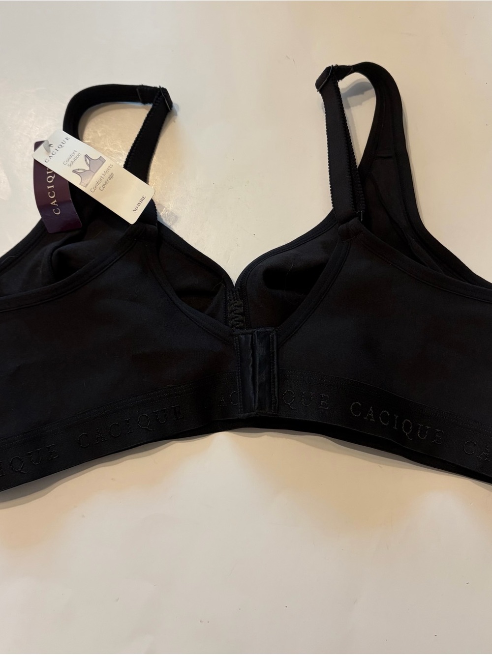 Cacique Black Wireless Padless Comfort Bra 40C NWT - Picture 2 of 4